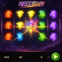 SlotsDJ - Machine à Sous Starburst - Jouez en Argent Réel